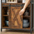 VASAGLE Storage Cabinet with Sliding Barn Door | Rustic Brown and Black – Industrial Style Storage Solution
