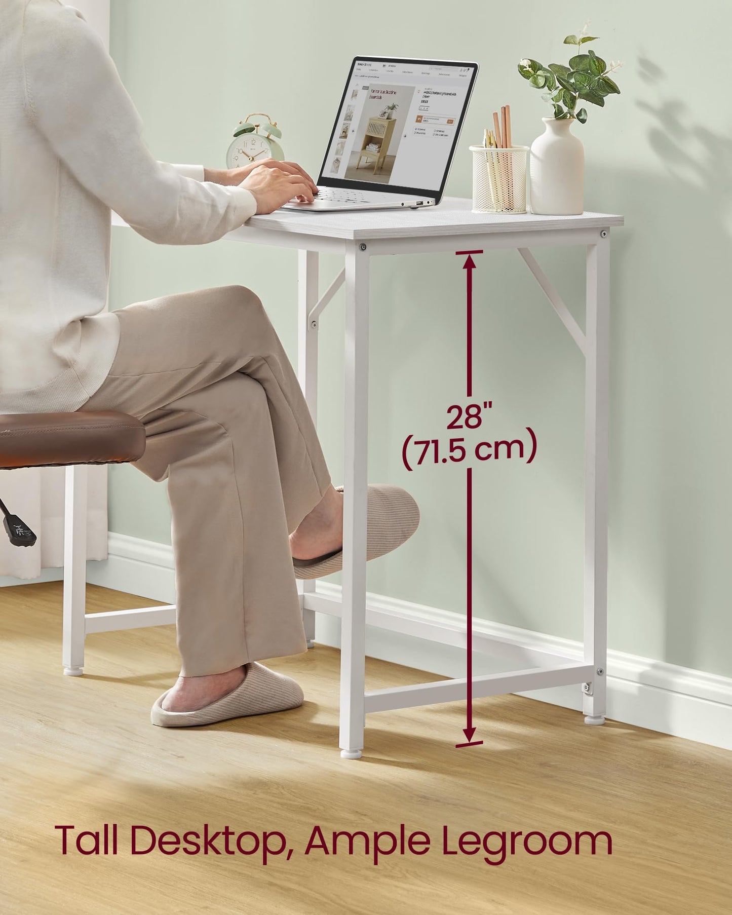 VASAGLE Computer Desk - Compact Modern Desk for Home Office, Study, and Bedroom
