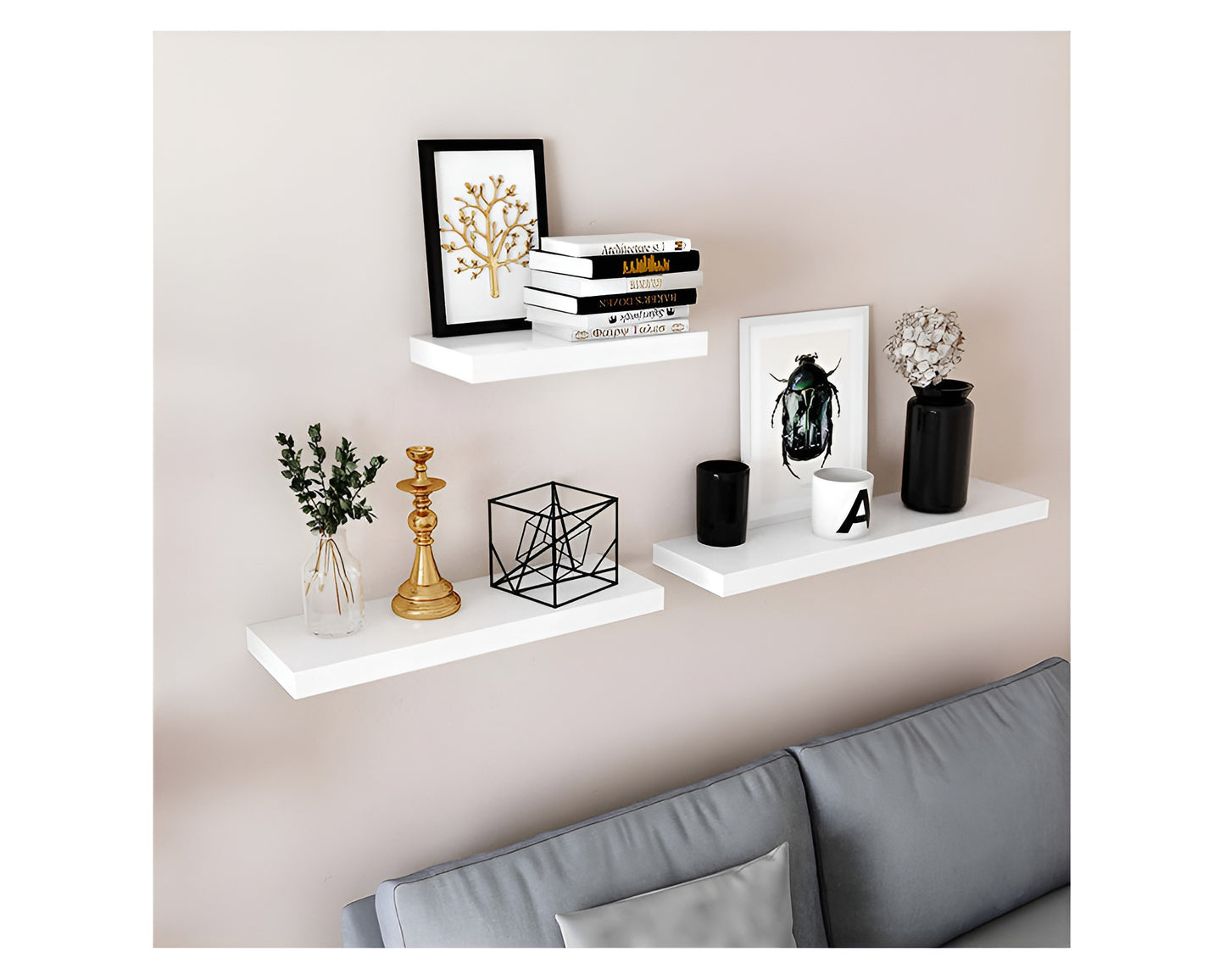 White Wall Shelf Floating Shelves 40cm