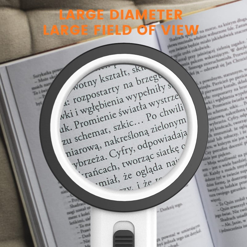 30X Magnifying Glass with Light – Handheld LED Illuminated Magnifier for Seniors, Macular Degeneration, Reading, Jewelry, Coins