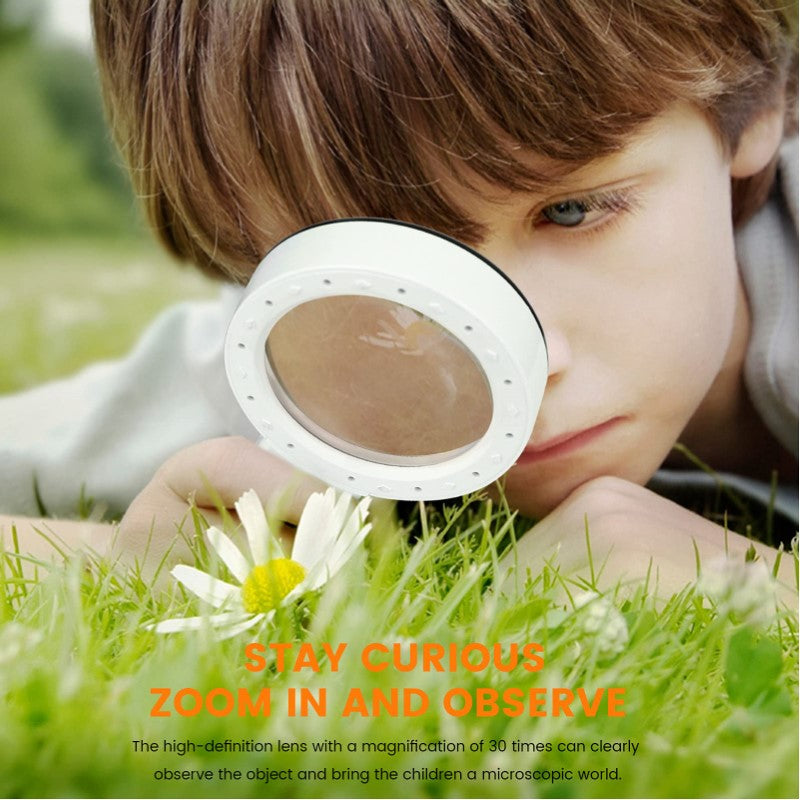 30X Magnifying Glass with Light – Handheld LED Illuminated Magnifier for Seniors, Macular Degeneration, Reading, Jewelry, Coins