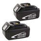2pcs MAK-18B-Li 18V Li-Ion 5.0Ah Battery Replacement for Makita Power Tools