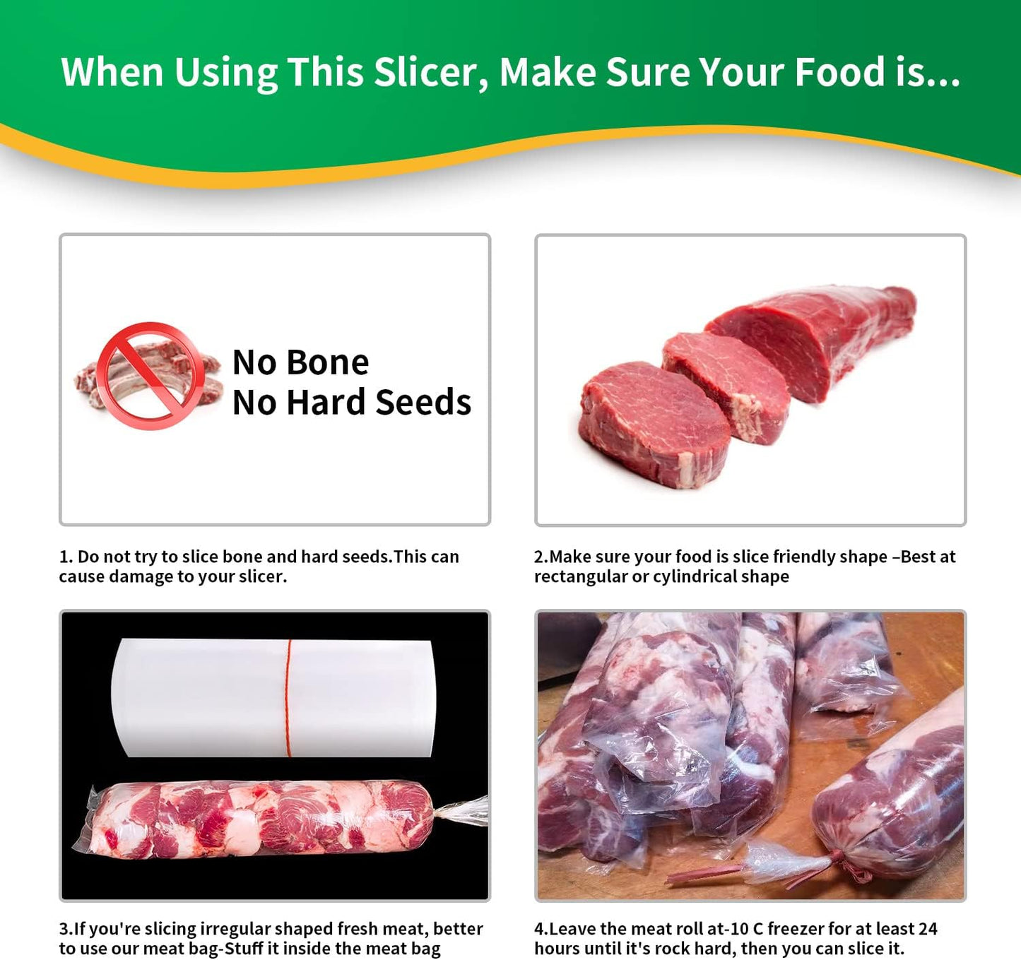 Frozen Meat Slicer, Stainless Meat Cutter