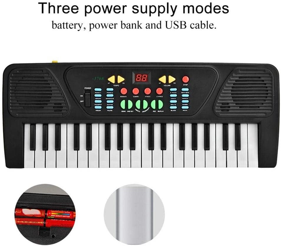 Keyboard Piano Toy 37-Key USB Keyboard Piano with Microphone