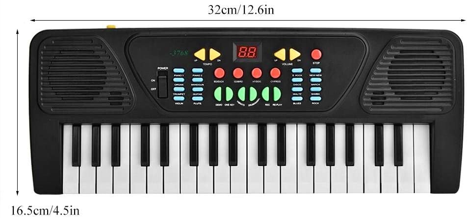 Keyboard Piano Toy 37-Key USB Keyboard Piano with Microphone