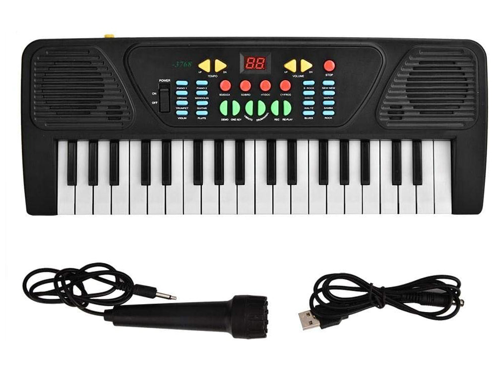 Keyboard Piano Toy 37-Key USB Keyboard Piano with Microphone