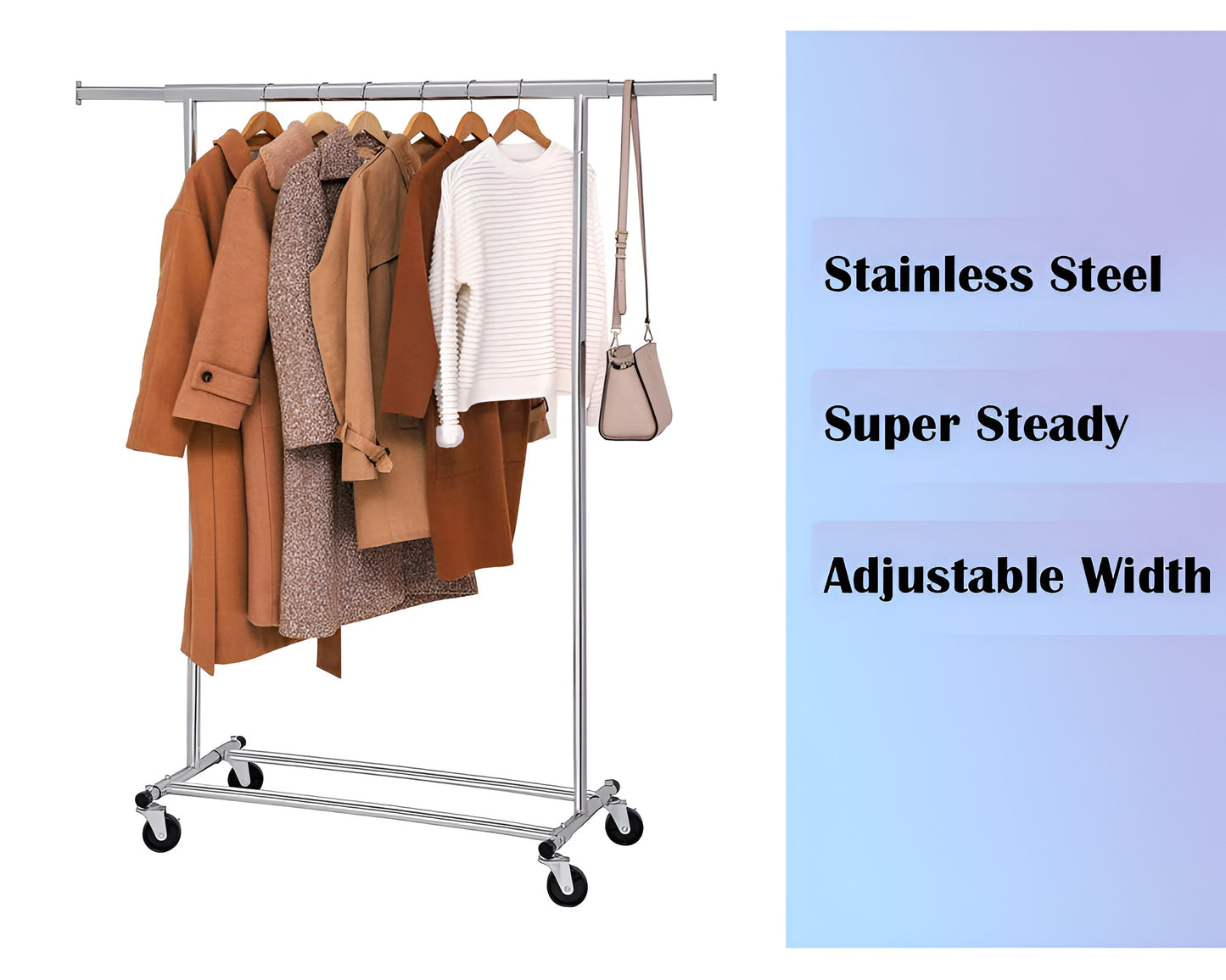 Mobile Clothing Organizer for Closet Storage Clothes Rack