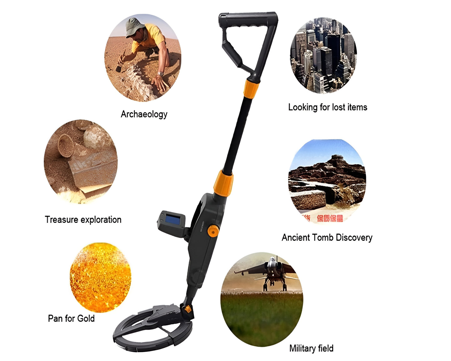 Metal Detector - Waterproof Handheld Metal Detector for Gold