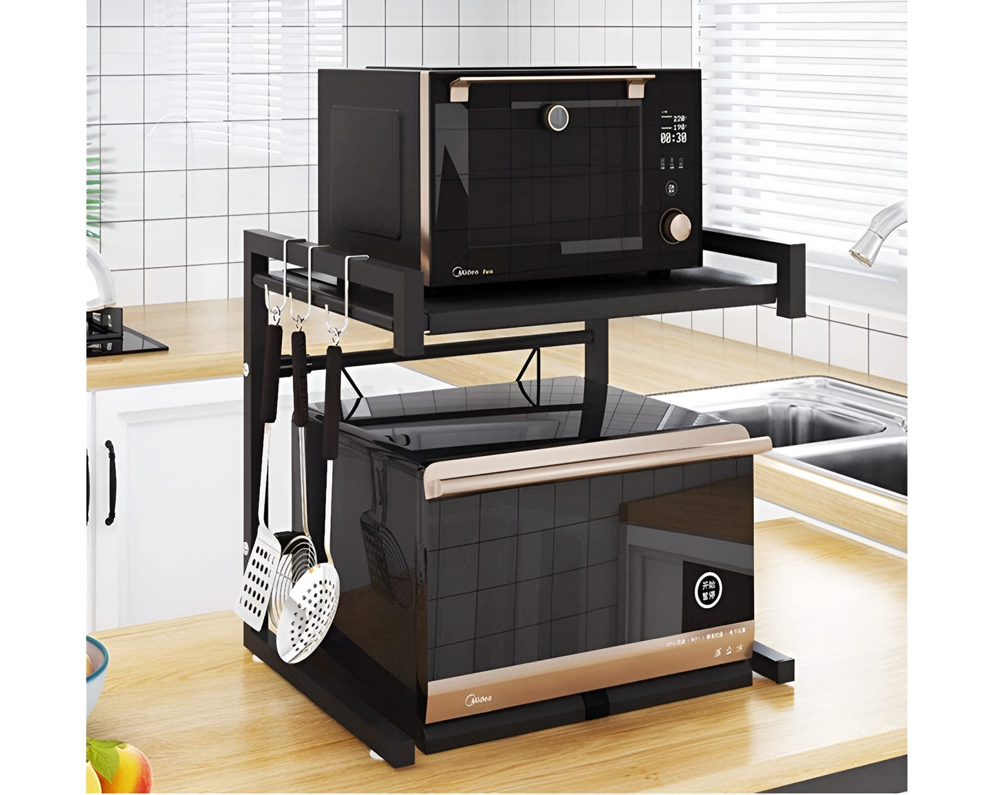 Microwave Oven Rack Stand Storage Cabinet Organizer
