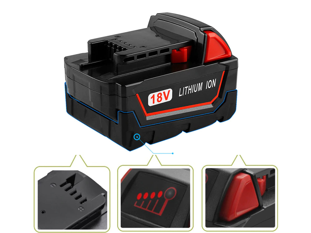 Milwaukee M18 Battery Replacement 4000mAh 18V