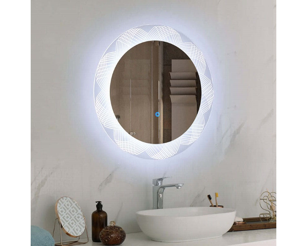 Round Wall Mirror 60cm Led Bathroom Mirror