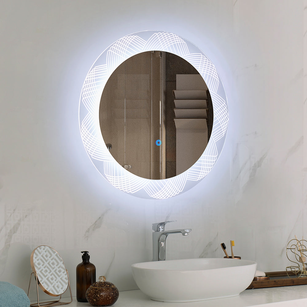 Round Wall Led Mirror 70cm Bathroom Mirror