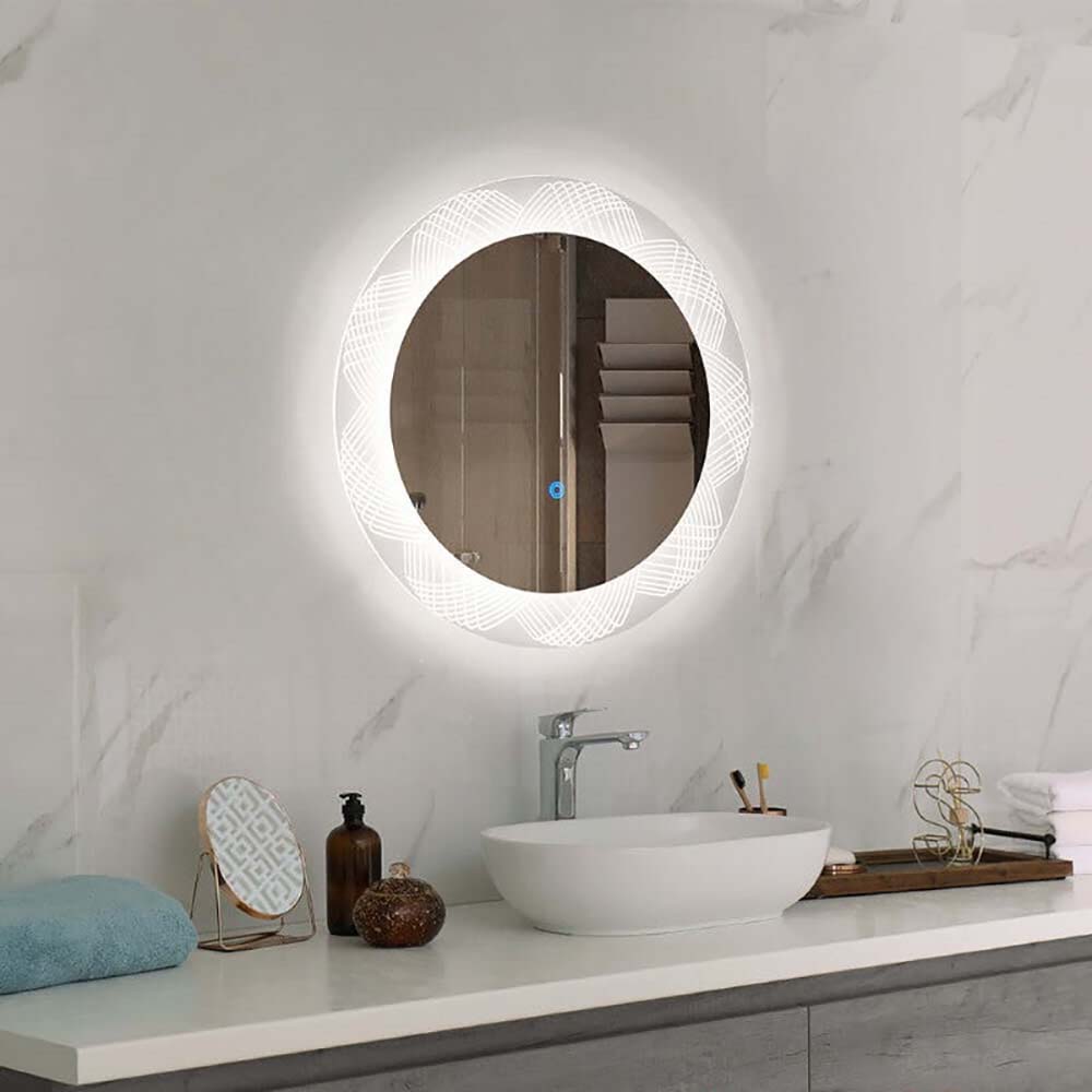 LED Bathroom Mirror with Touch Dimming