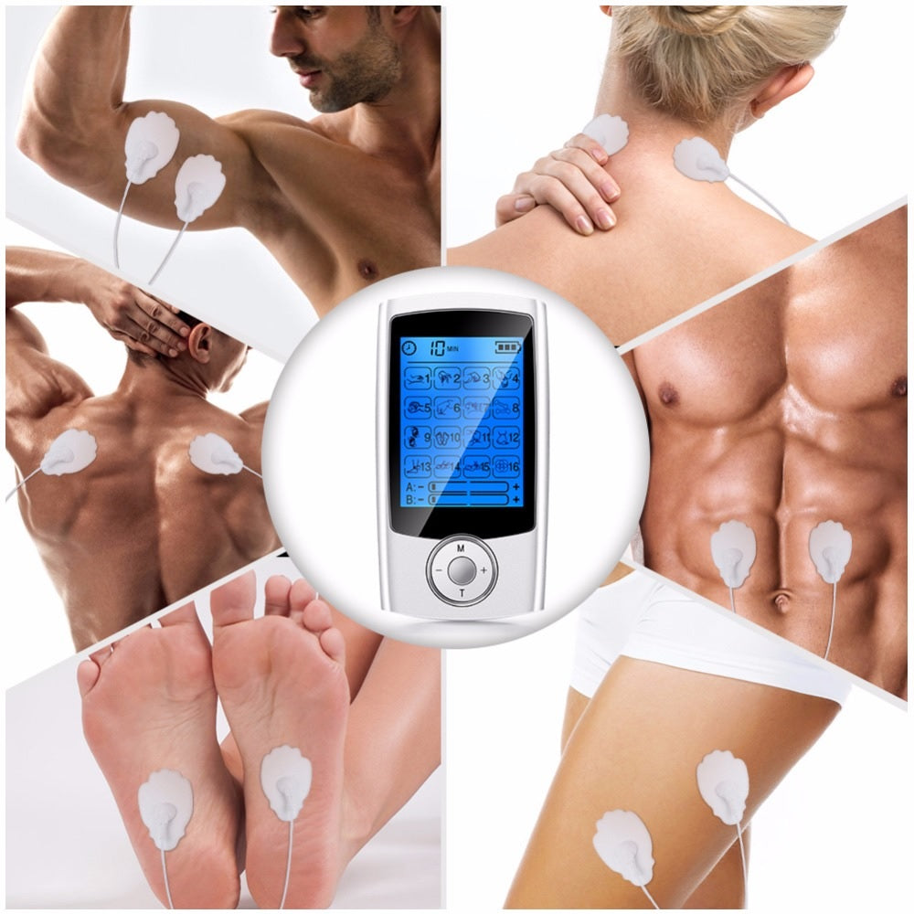 Dual Independent Channels TENS EMS Unit for Pain Relief, TENS Unit Muscle Stimulator with 24 Modes 20 Levels Intensity, Electric Pulse Massager TENS Massager with Pads, Storage Bag