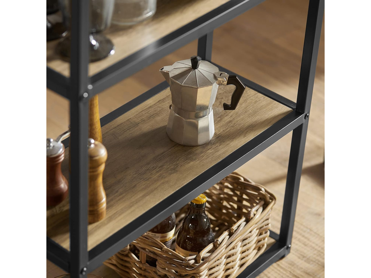 Bar Table and Stools Set 3 Piece Dining Set with Storage Shelves