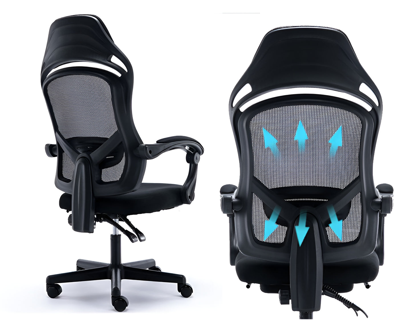 Gaming Chair Mesh Office Chair - Ergonomic Recliner for Work & Play