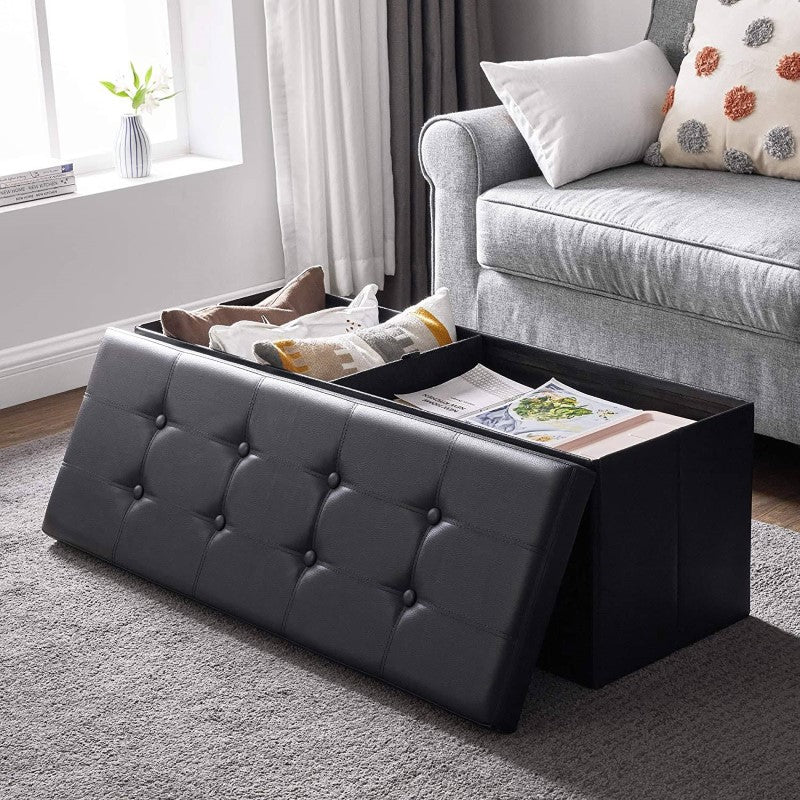Black Ottoman with storage
