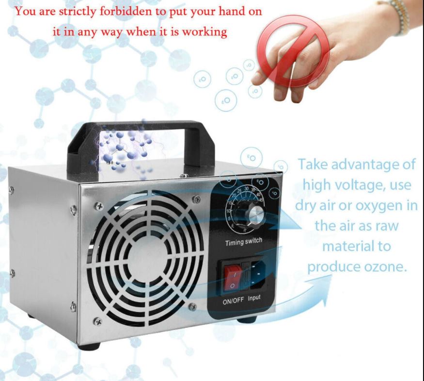 15G Ozone Generator Machine Air Filter Purifier Fan