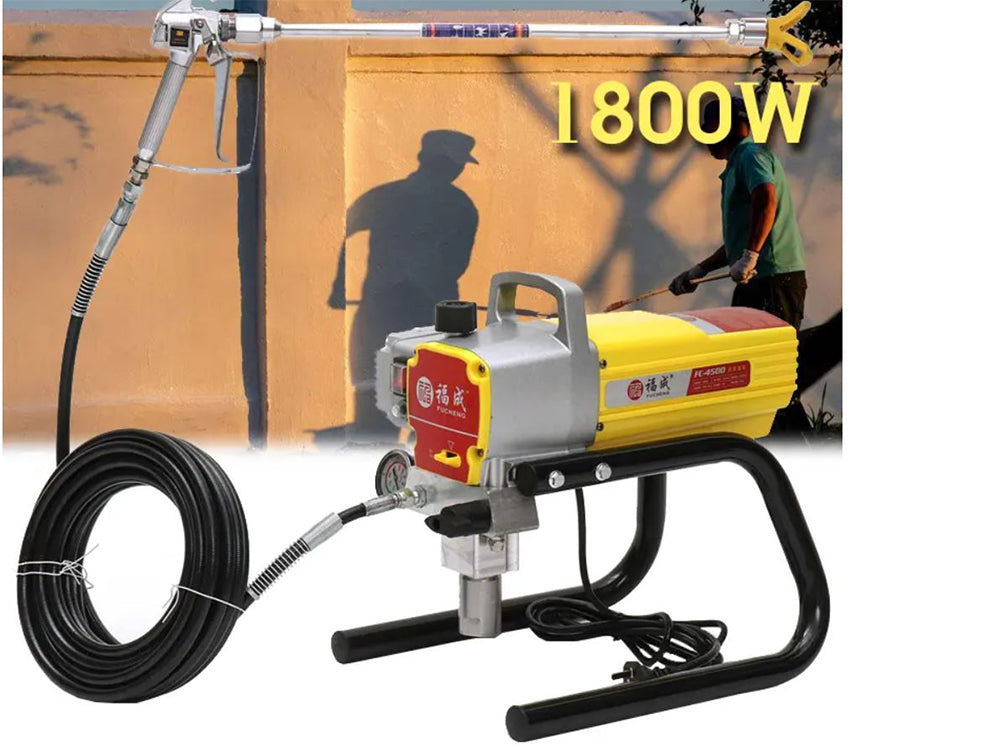 1800W 4500PSI High Pressure Airless Wall Paint Sprayer – Red Color