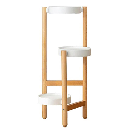 Patillo Flower Shelf – Nordic Beechwood Plant Stand for Home & Garden Decoration