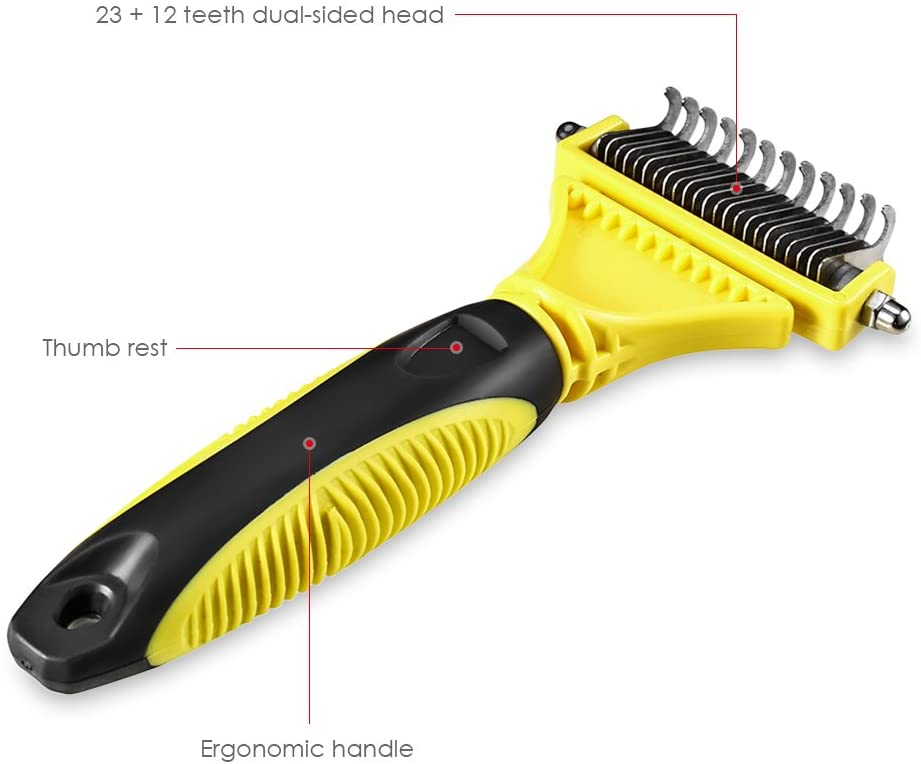 Dematting Tool for Dogs Comb Grooming Tool Mat Remover for Cats Dogs