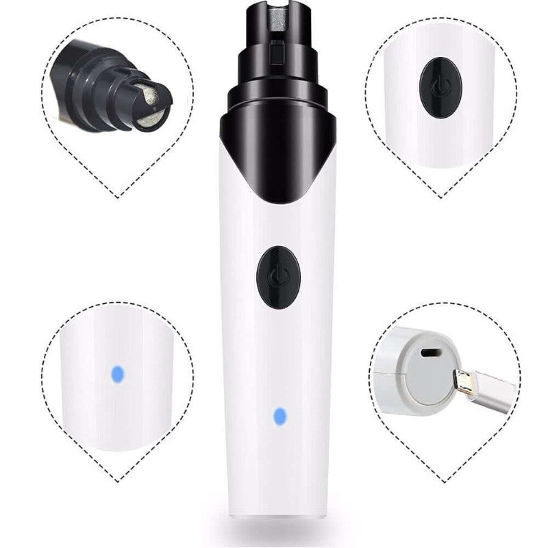Wireless Cordless Rechargeable Dog Nail Grinder – Gentle, Quiet Nail Trimming for Pets
