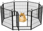 Heavy Duty Exercise Pen Foldable 10 Panel Pet Enclosure – Dog Fence with Lockable Door for Indoor & Outdoor Use
