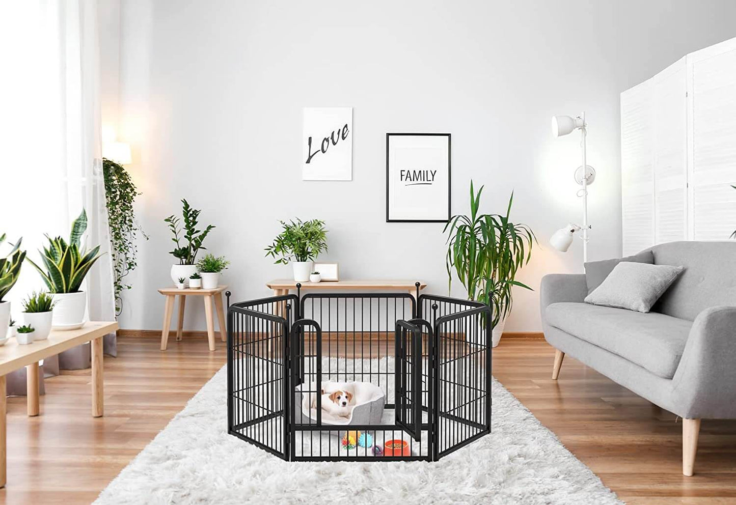 Dog Playpen Outdoor 80x100cm – 6 Panel Dog Playpen Outdoor Fence Kit