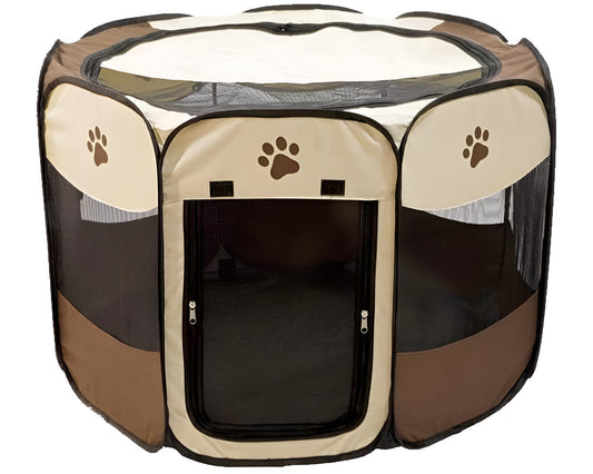 Portable Foldable Pet Playpen - Ideal for Dogs, Cats, Rabbits, and Small Pets - Indoor/Outdoor Use, Pop-Up, Travel-Friendly