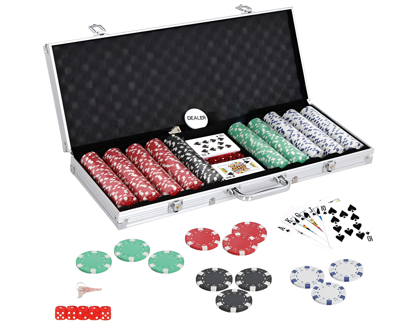 500 PCS  Poker Chip Set - Casino Poker Chips