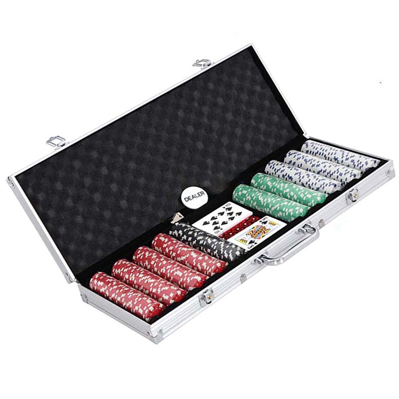 Poker Chip Set – 500 Poker Chip Set with Case & Cards
