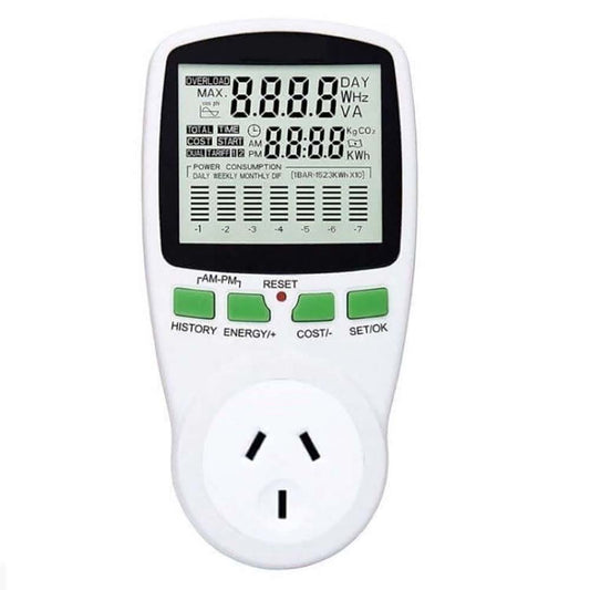 Power Meter - Digital Power Meter Energy Meter Electricity Usage Monitor NZ Plug