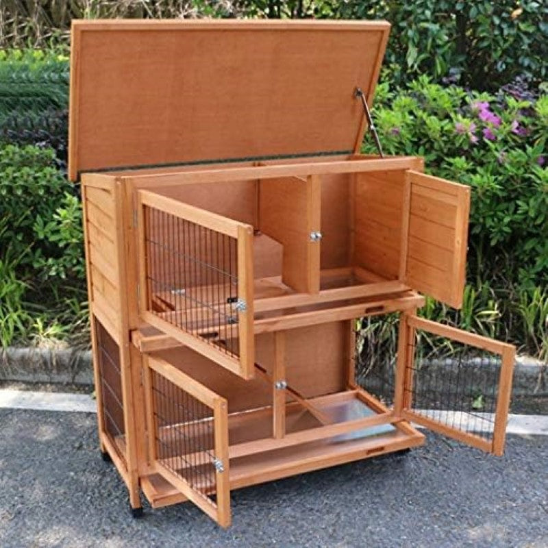 Wooden Rabbit Hutch Chicken Coop