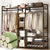 Clothes Rail Garment Rack – Bamboo Portable Closet with Storage Shelves and Hanging Rail (130x30x150cm)
