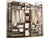 Clothes Rail Garment Rack – Bamboo Portable Closet with Storage Shelves and Hanging Rail (130x30x150cm)