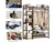 Bamboo Wardrobe Coat Rack – Multifunctional Freestanding Organizer with 5-Tier Shelves, Sustainable (120 x 30 x 150 cm)