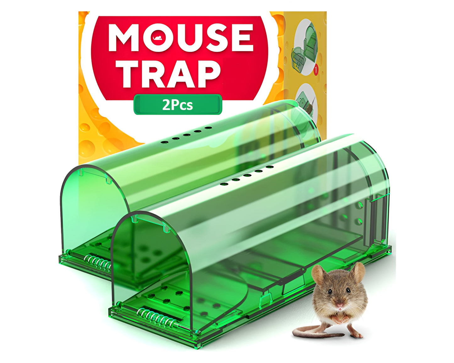 Catch and Release Rodent Control Trap Indoor Outdoor Reusable 2 Pack