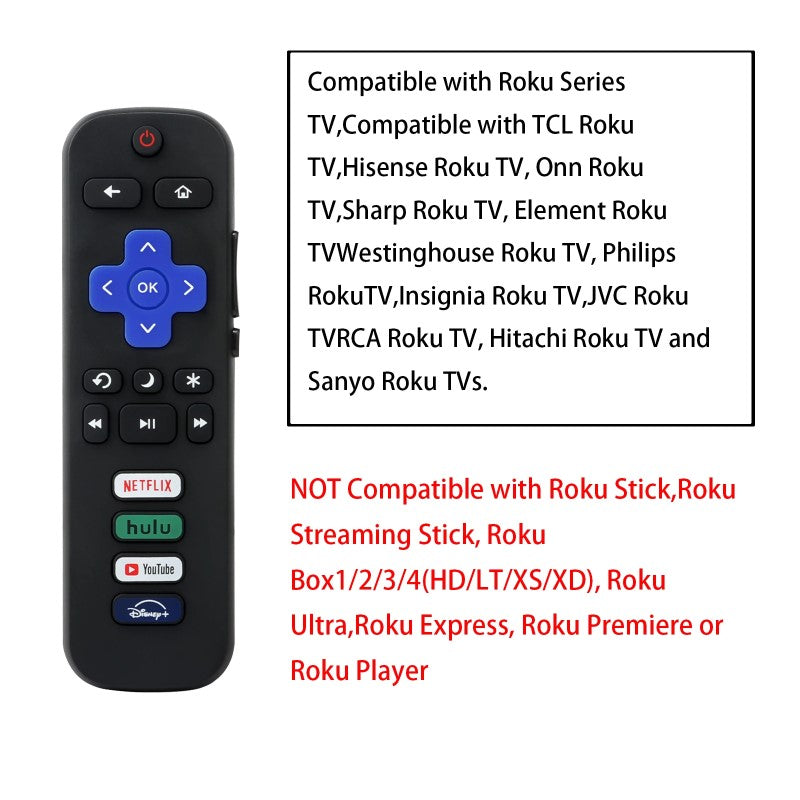 Replacement TV Remote Control for Roku TV