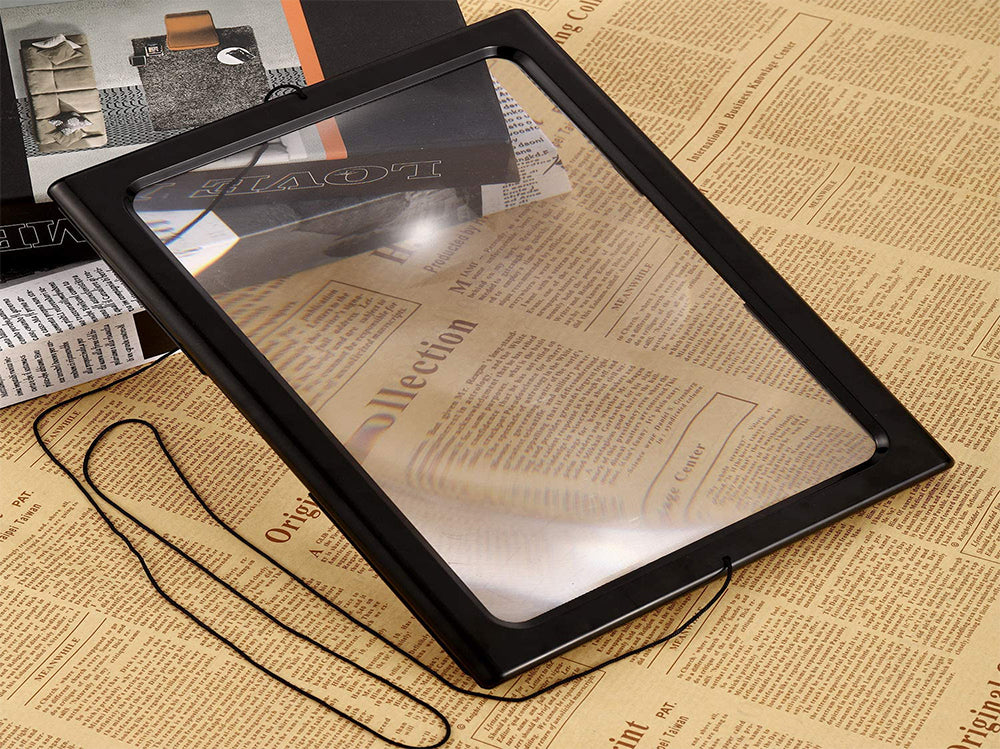 Reading A4 Magnifier LED Glass Magnifier