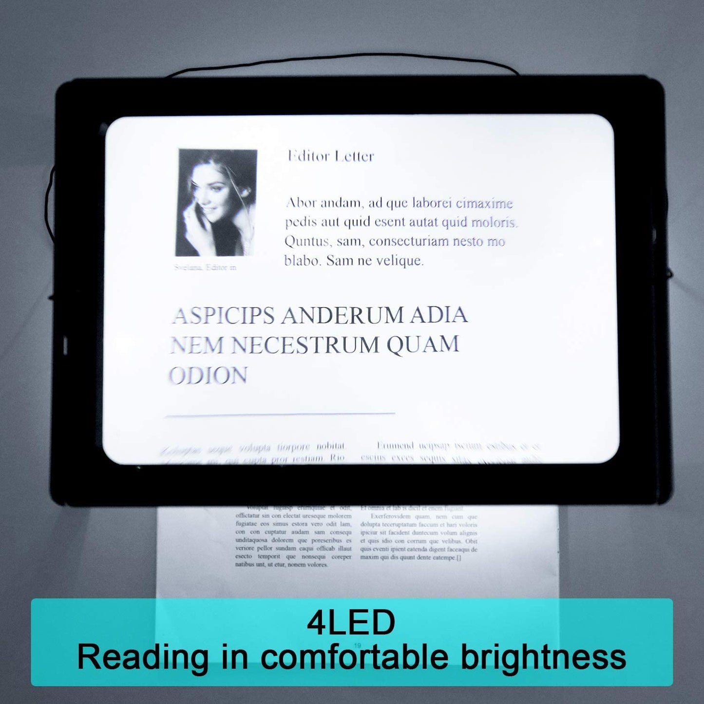 Reading A4 Magnifier LED Glass Magnifier