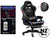 RGB LED Gaming Chair - Adjustable Swivel Recliner with Bluetooth Speakers and Footrest, Ergonomic Design for Office, Desk, and Gaming Use (Black)