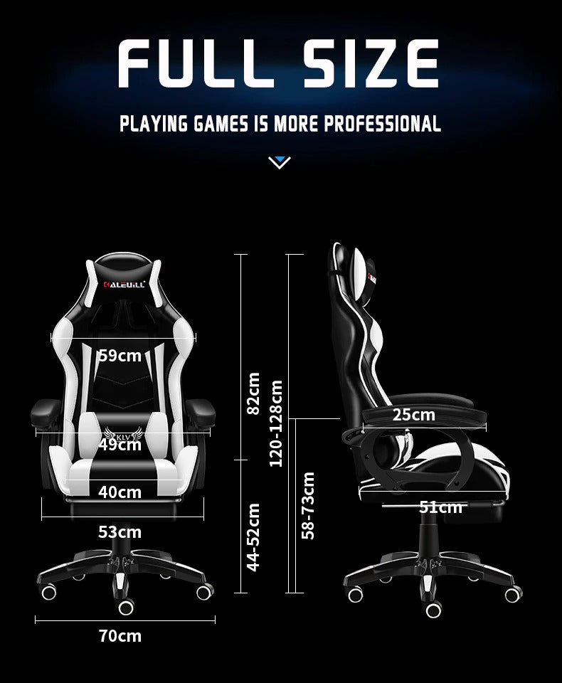 Gaming Chair with RGB Lights – Ergonomic Gaming Chair with Footrest & Speakers