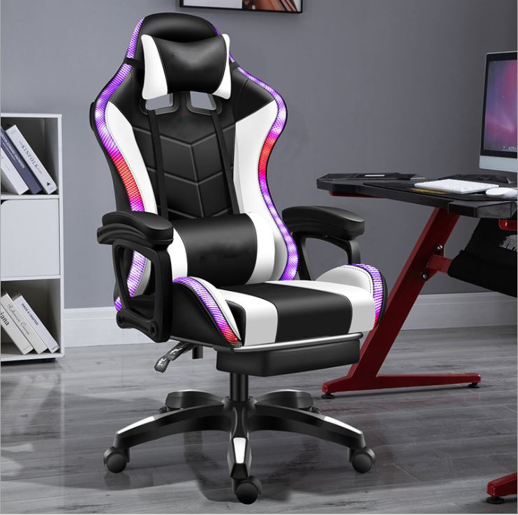 Gaming Chair with Desk – Racing Gaming Chair Combo with RGB Lights & Table
