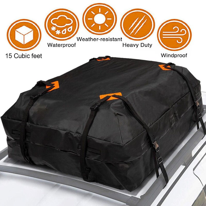 2-in-1 420D Car Roof Cargo Carrier Bag