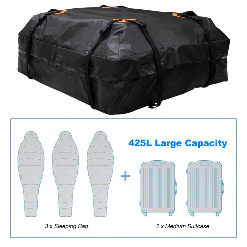 2-in-1 420D Car Roof Cargo Carrier Bag