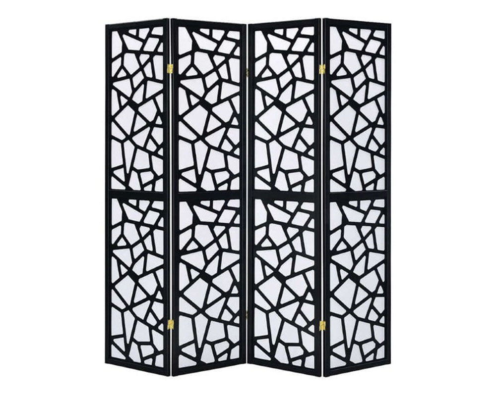 4 Panel Wood Frame Screen Room Divider
