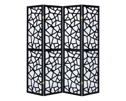 4 Panel Wood Frame Screen Room Divider