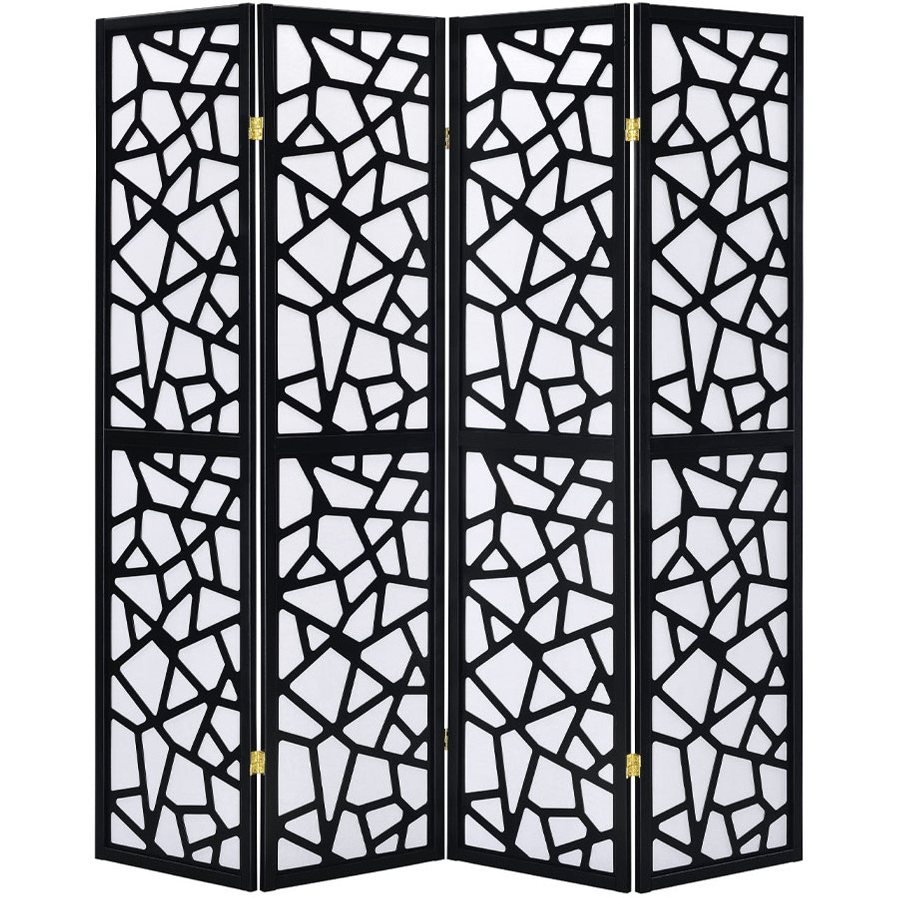 4 Panel Wood Frame Screen Room Divider