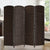 Rattan Room Divider Folding Screen - 4 Panels