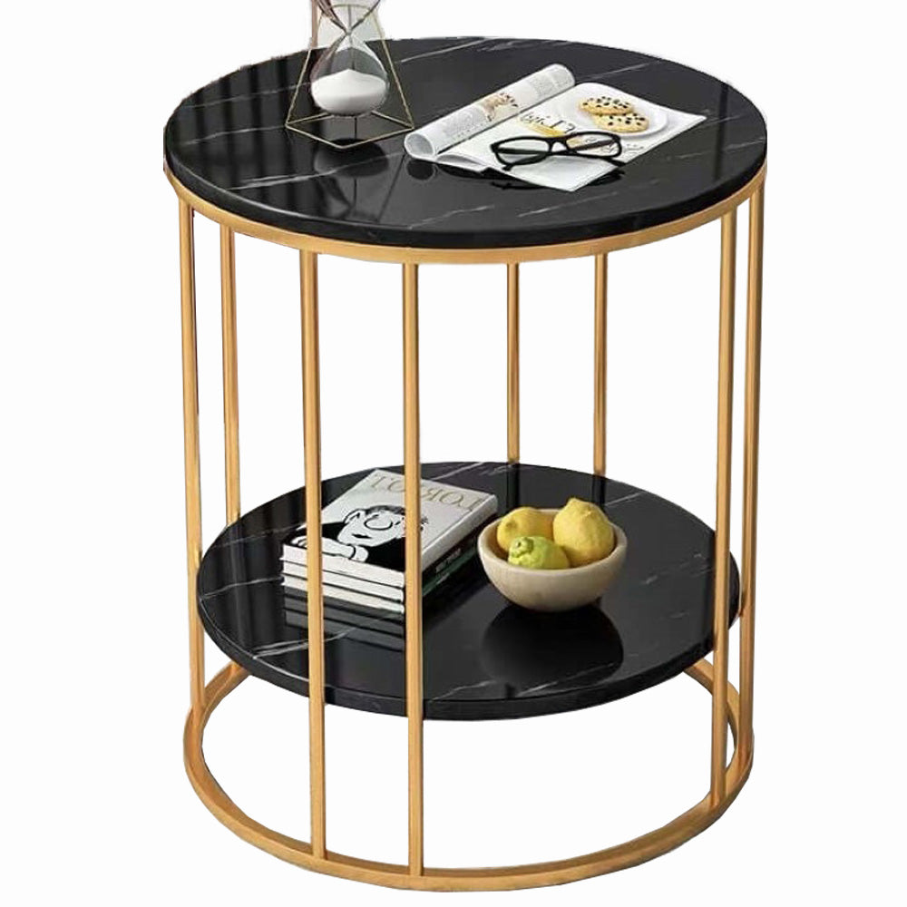 Coffee Table with Marble Texture – Modern Coffee Table with Storage